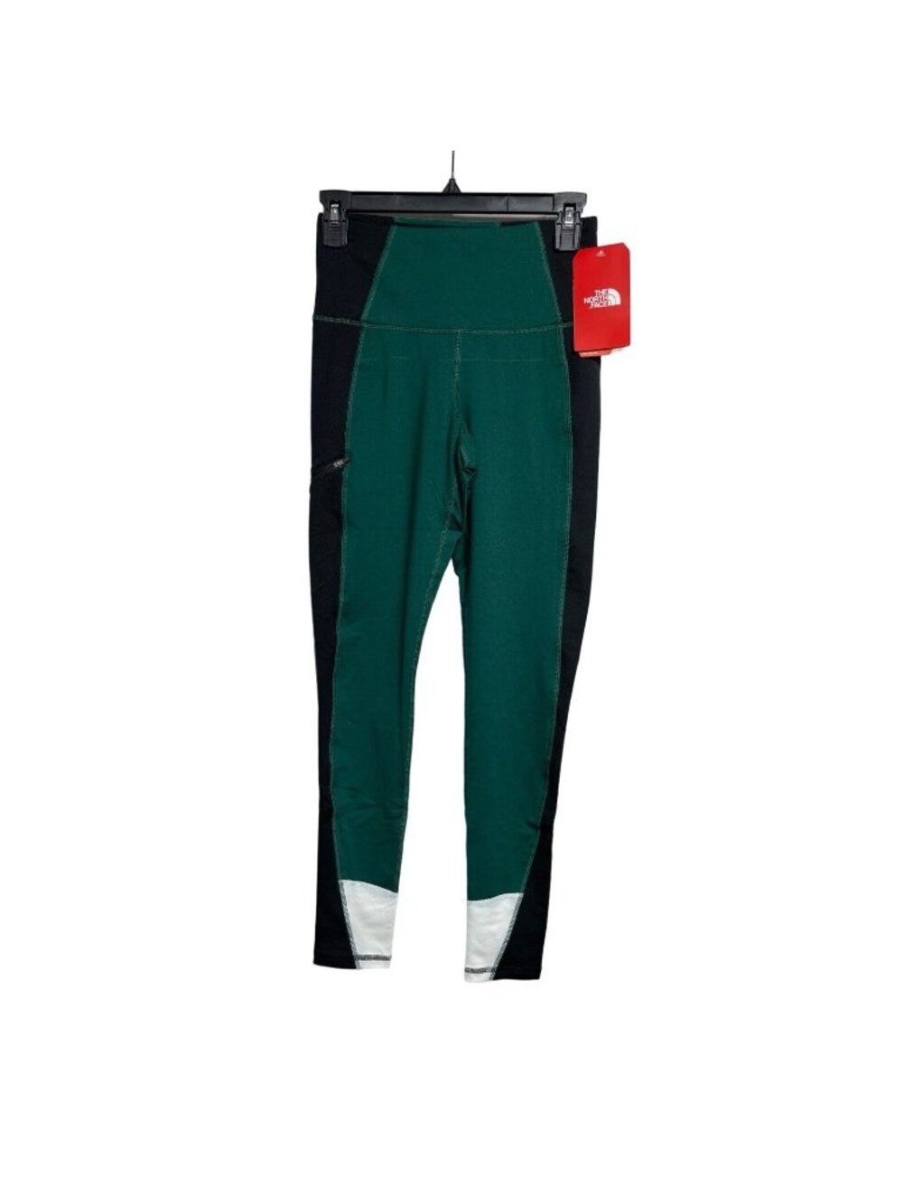 The North Face Performance High Rise Leggings Size S Green Pocket Flashdry